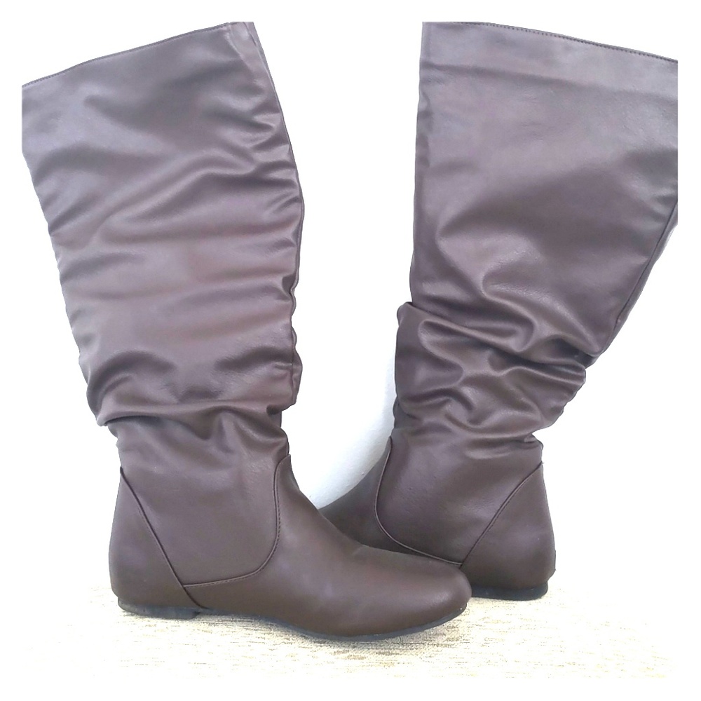 Brown riding boots
